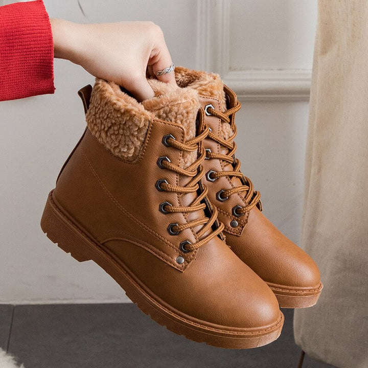 Bottes décontractées pour femmes avec doublure chaude et lacets - Selene