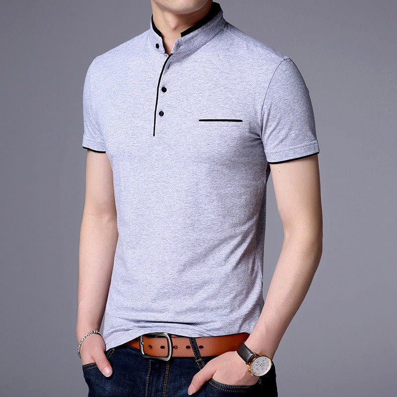 Polo homme en coton à manches courtes et col moderne - Álvaro
