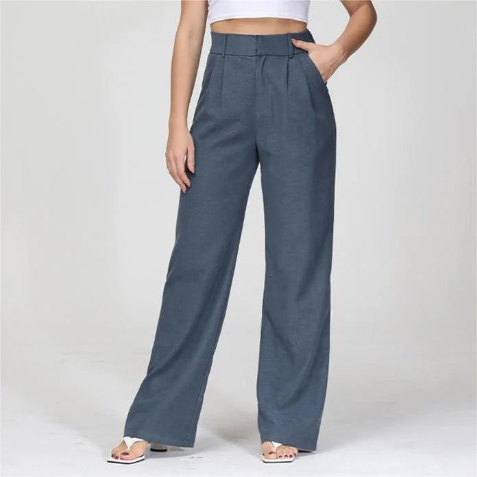Pantalon habillé à jambe large et à taille haute - Elira