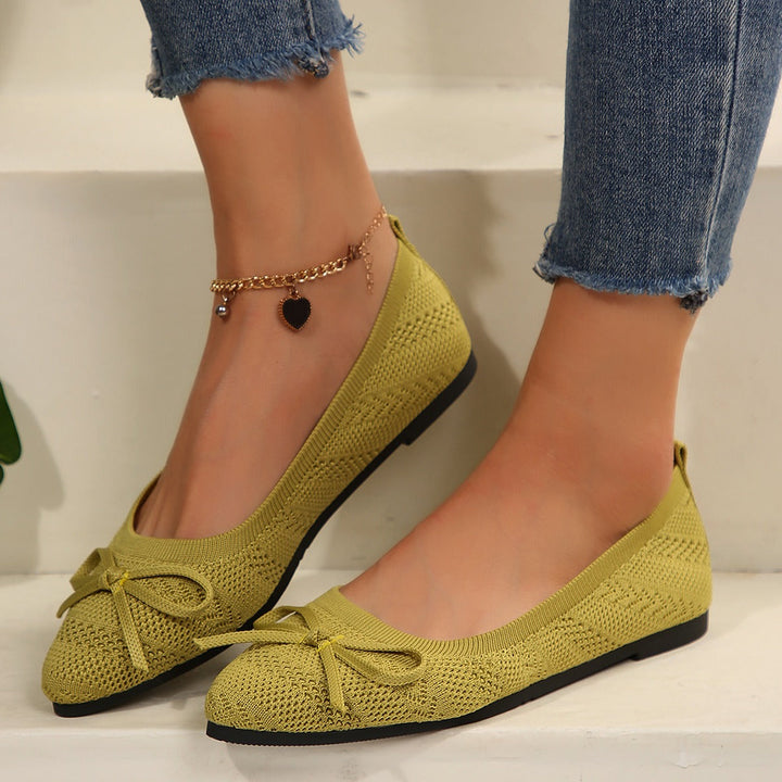 Ballerines pour femmes en maille respirante avec nœud décoratif - Camila