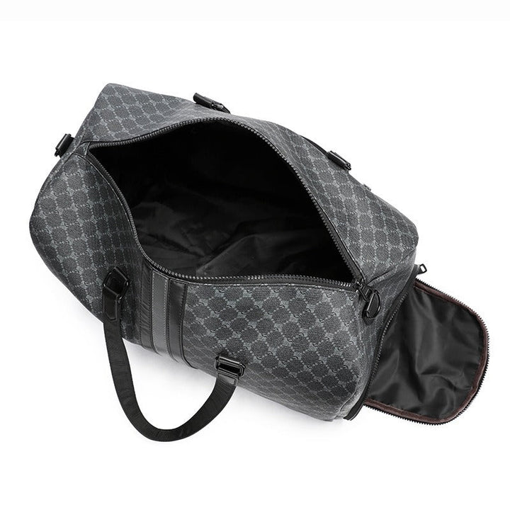 Sac de voyage à carreaux pour hommes avec double poignée renforcée - Mauro