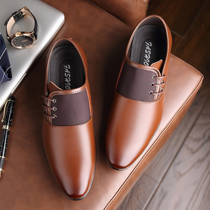 Chaussures formelles pour hommes en cuir verni à bout pointu, style élégant - Damián