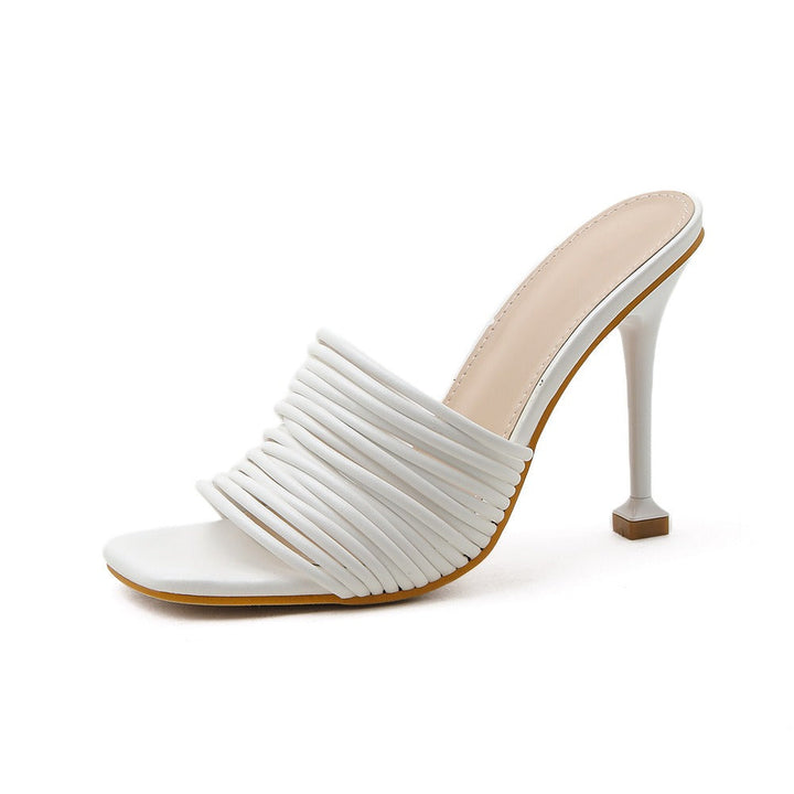 Sandales à talons pour femmes avec brides rembourrées de type mule - Renata