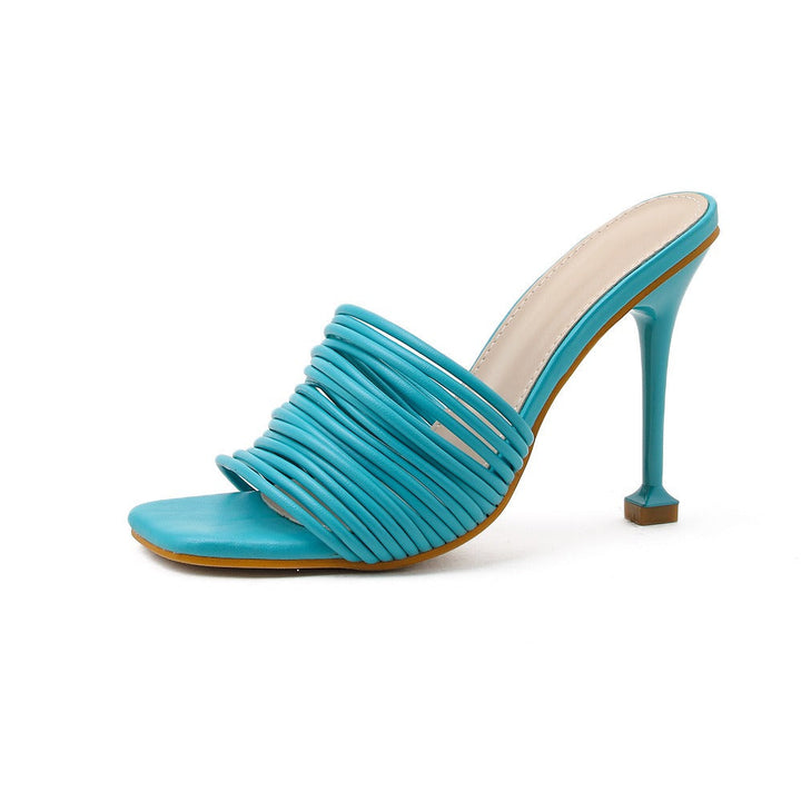 Sandales à talons pour femmes avec brides rembourrées de type mule - Renata