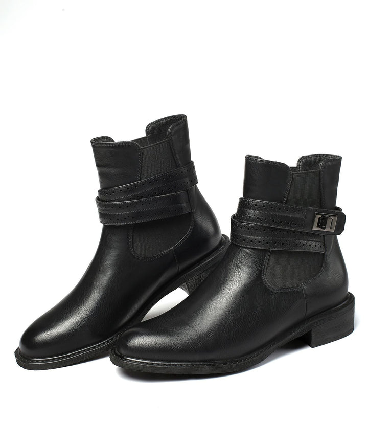 Bottines à talon épais et à boucle - Elina