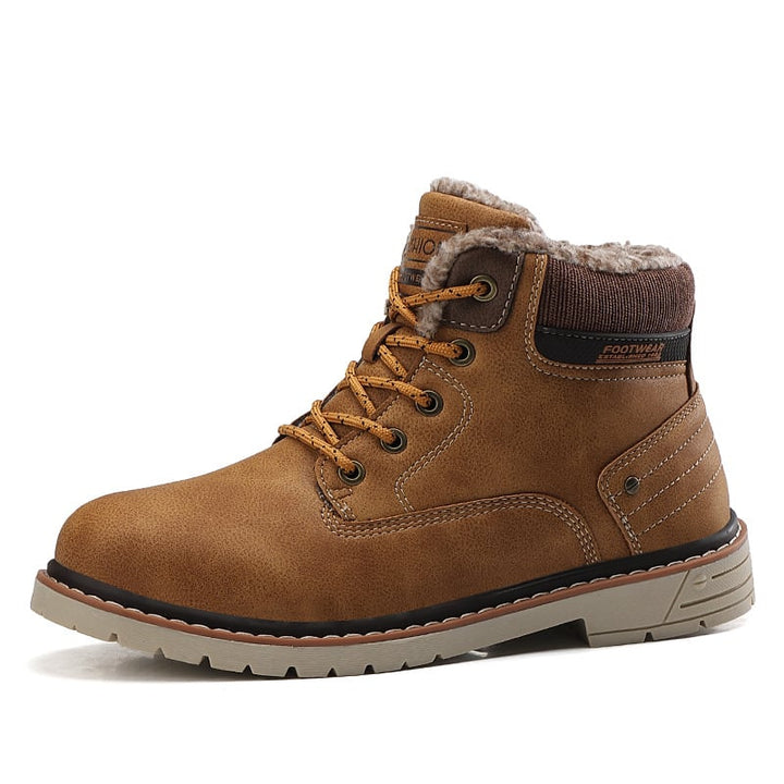 Bottes en cuir pour hommes avec doublure thermique et semelle antidérapante - Bale