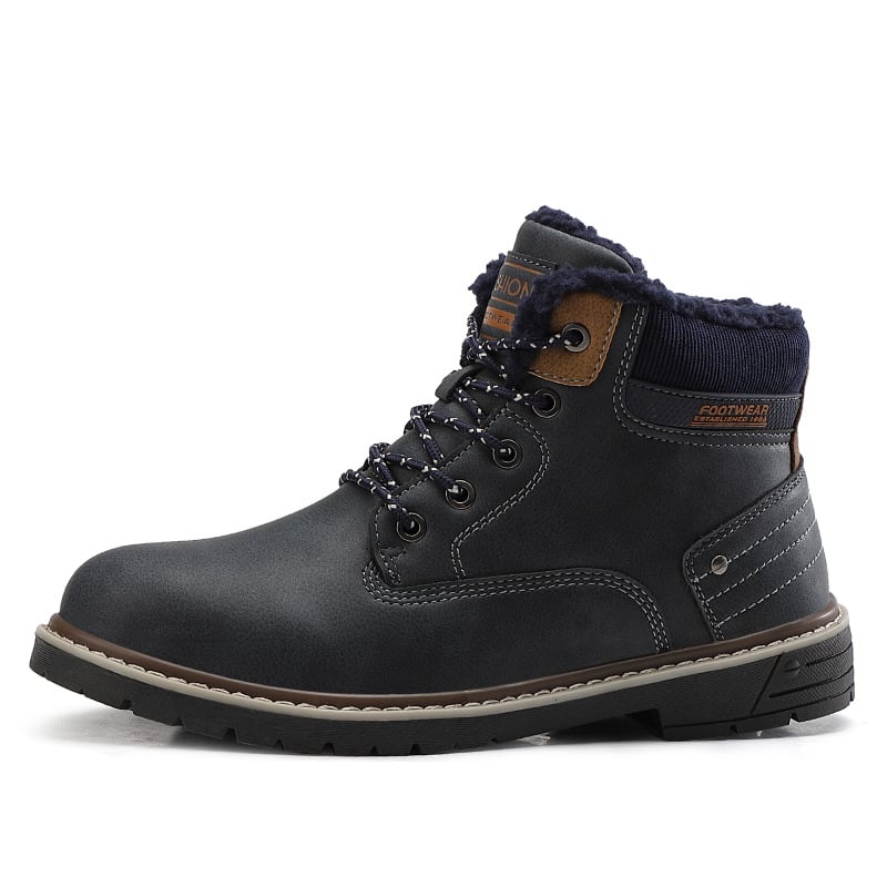 Bottes en cuir pour hommes avec doublure thermique et semelle antidérapante - Bale