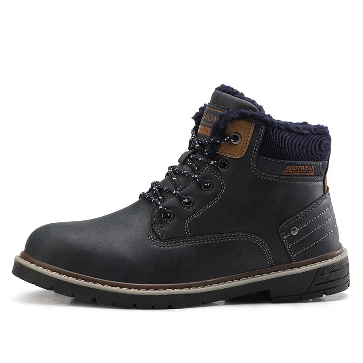 Bottes en cuir pour hommes avec doublure thermique et semelle antidérapante - Bale