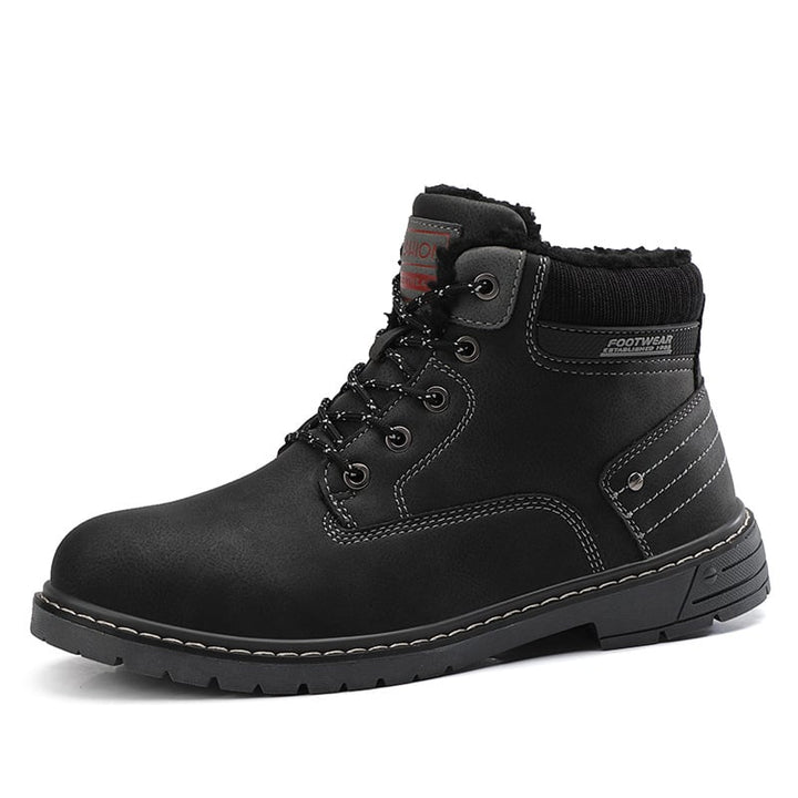 Bottes en cuir pour hommes avec doublure thermique et semelle antidérapante - Bale