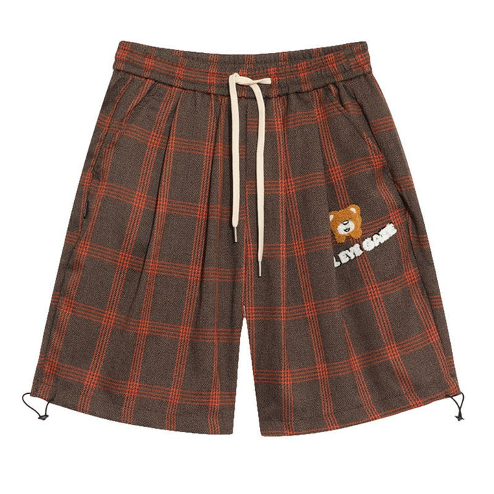 Bermuda oversize à carreaux en laine pour homme - Ivan