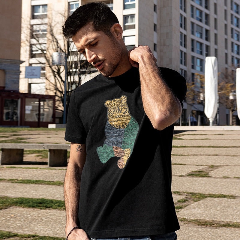 T-shirt homme en coton à imprimé graphique coupe droite - Tomás
