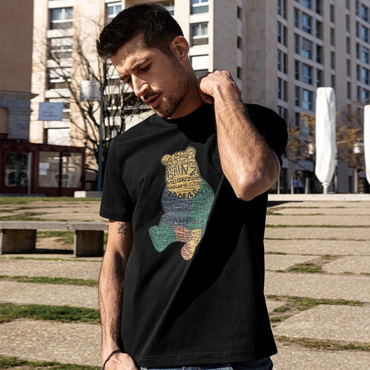T-shirt homme en coton à imprimé graphique coupe droite - Tomás