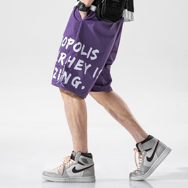 Short homme en coton graphique style urbain - Damien