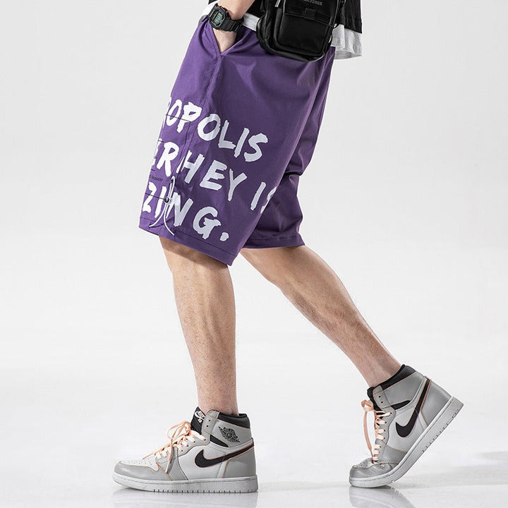 Short homme en coton graphique style urbain - Damien