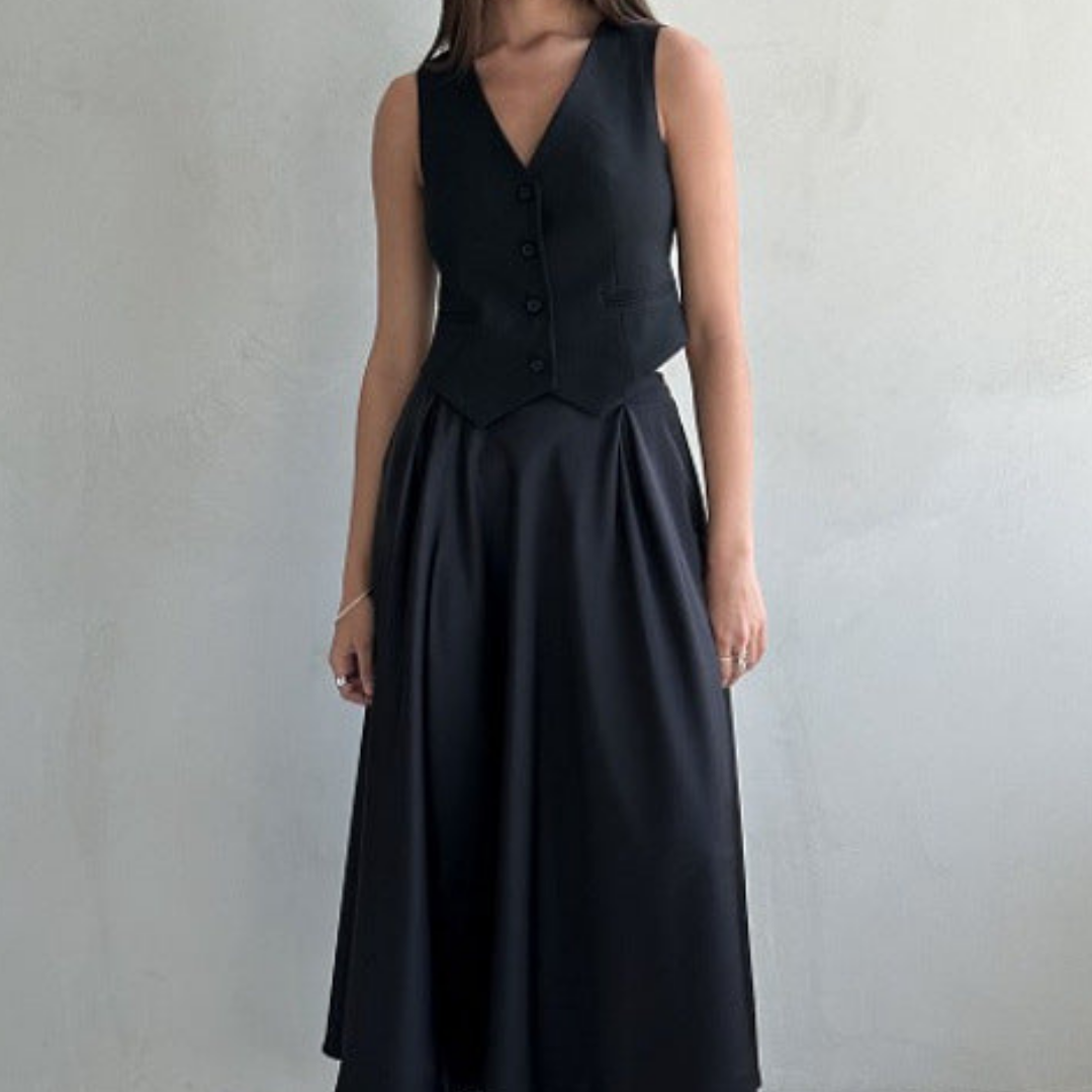 Maxi-jupe haute et stylée pour femmes - fluide