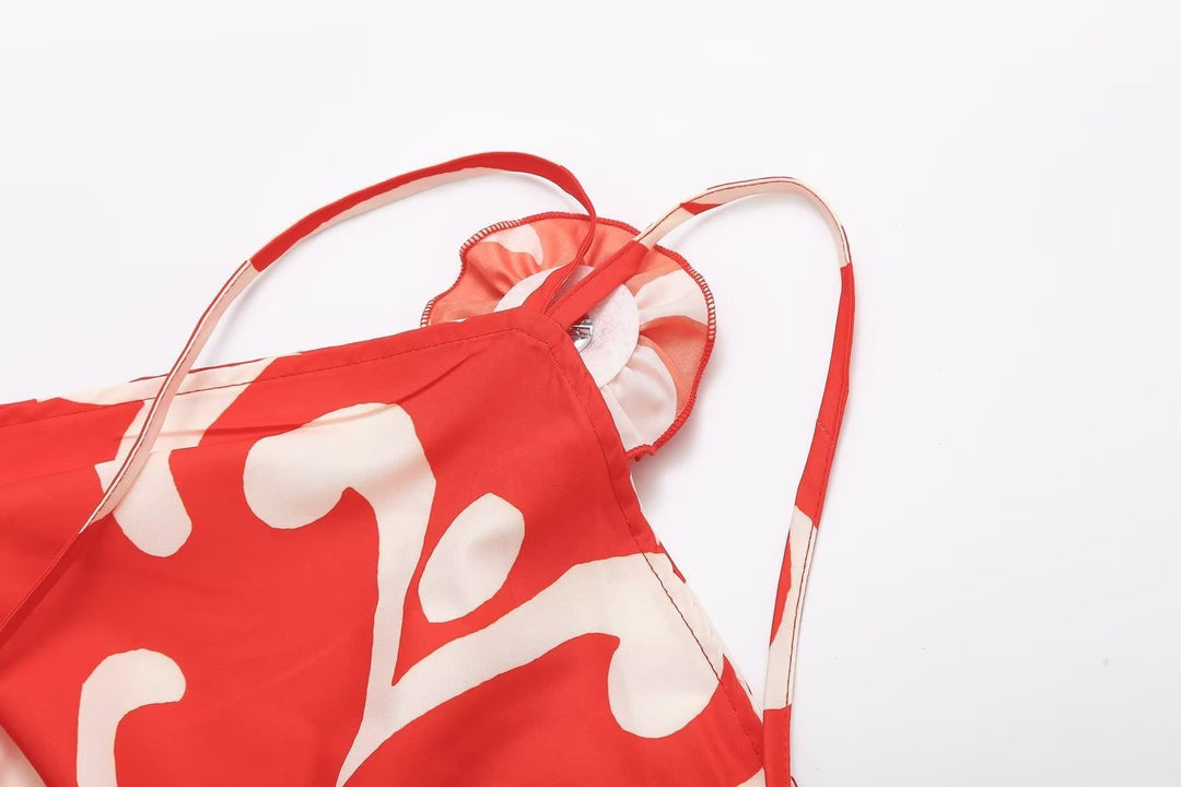 Robe en tissu à imprimé floral pour femmes - Kaja