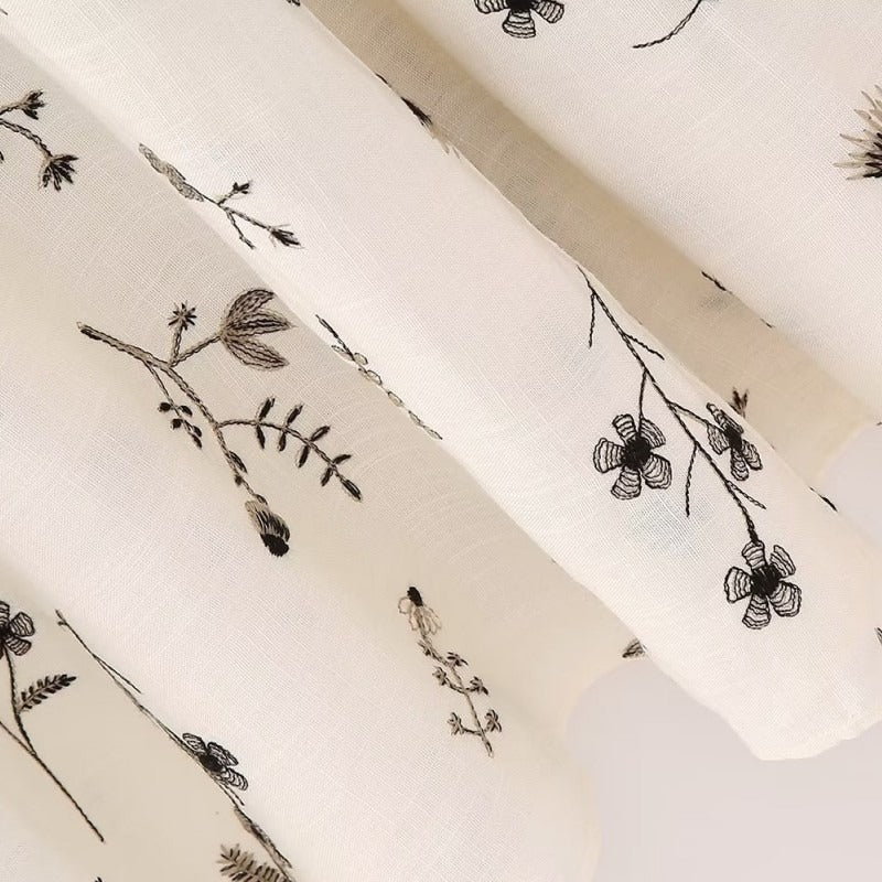 Ensemble 2 pièces crème à imprimé floral - Liora