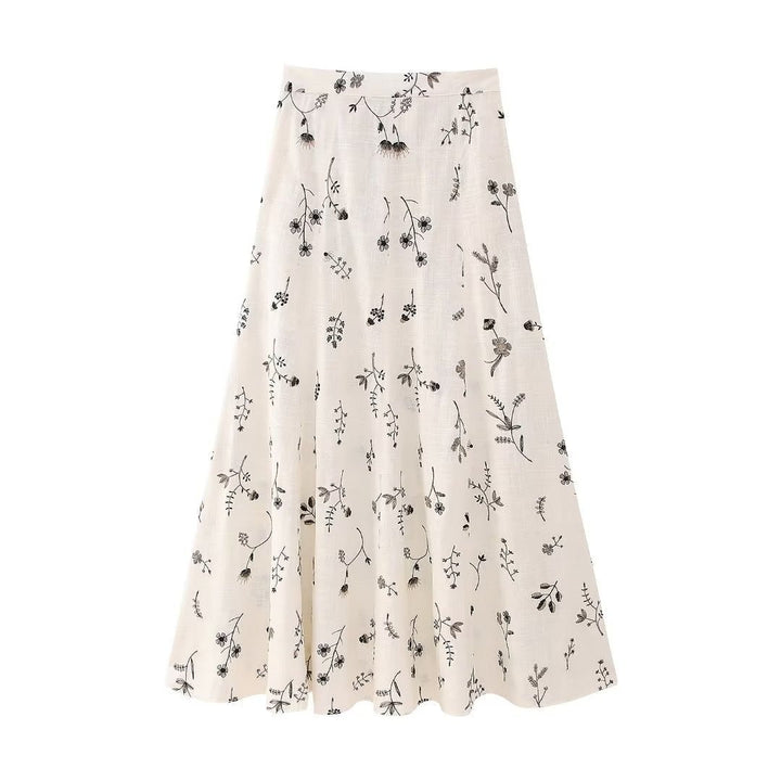 Ensemble 2 pièces crème à imprimé floral - Liora