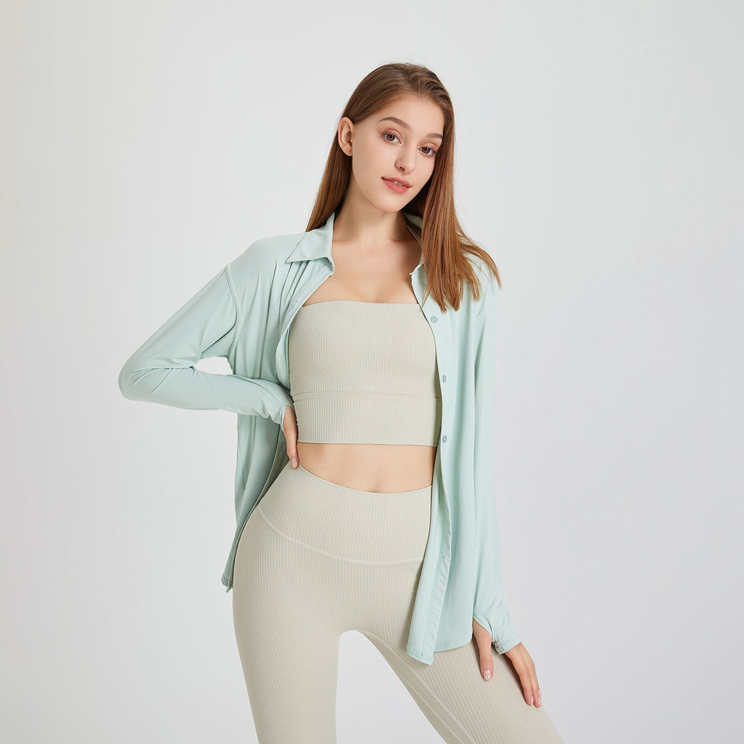 Yelos - Blouse d'entraînement à manches longues à la mode pour les femmes