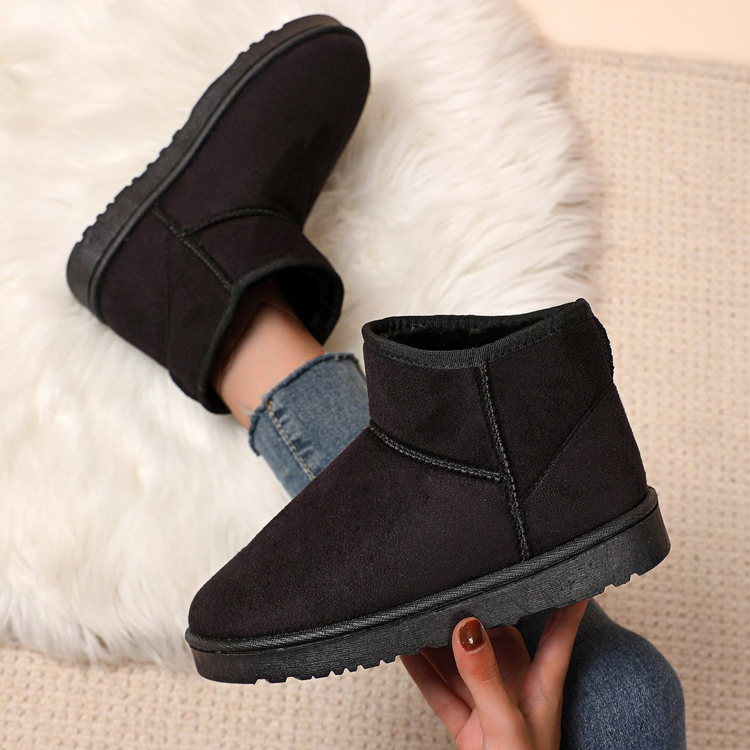 Bottines d'hiver pour femmes en daim avec doublure en fourrure - Lety