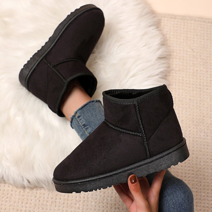 Bottines d'hiver pour femmes en daim avec doublure en fourrure - Lety