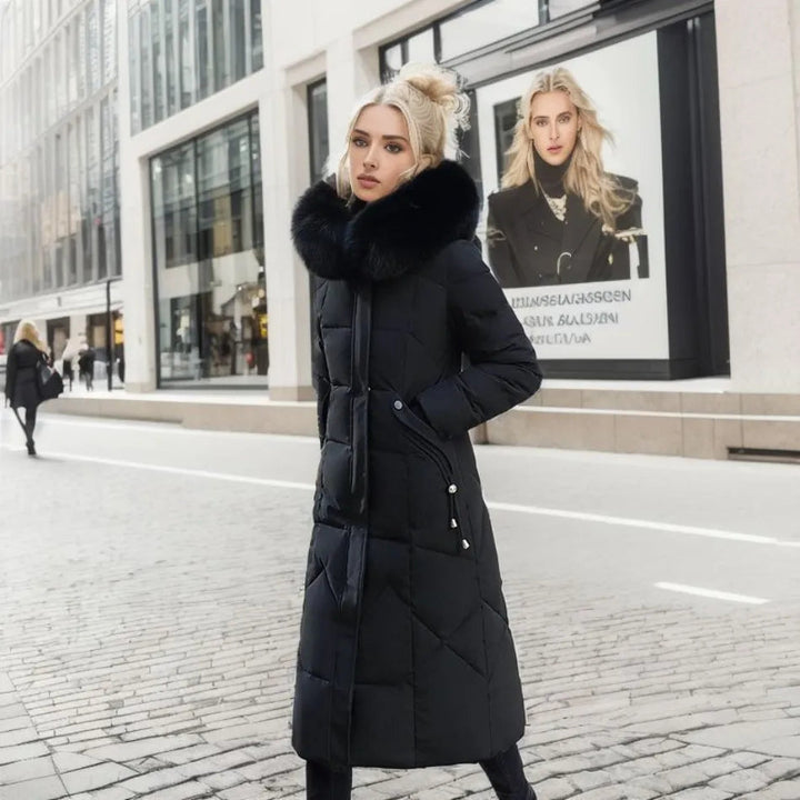Manteau long matelassé à capuche - Isolde
