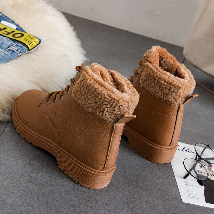 Bottes décontractées pour femmes avec doublure chaude et lacets - Selene