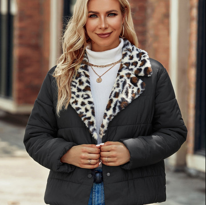 Veste femme à col imprimé et design matelassé - Énavel