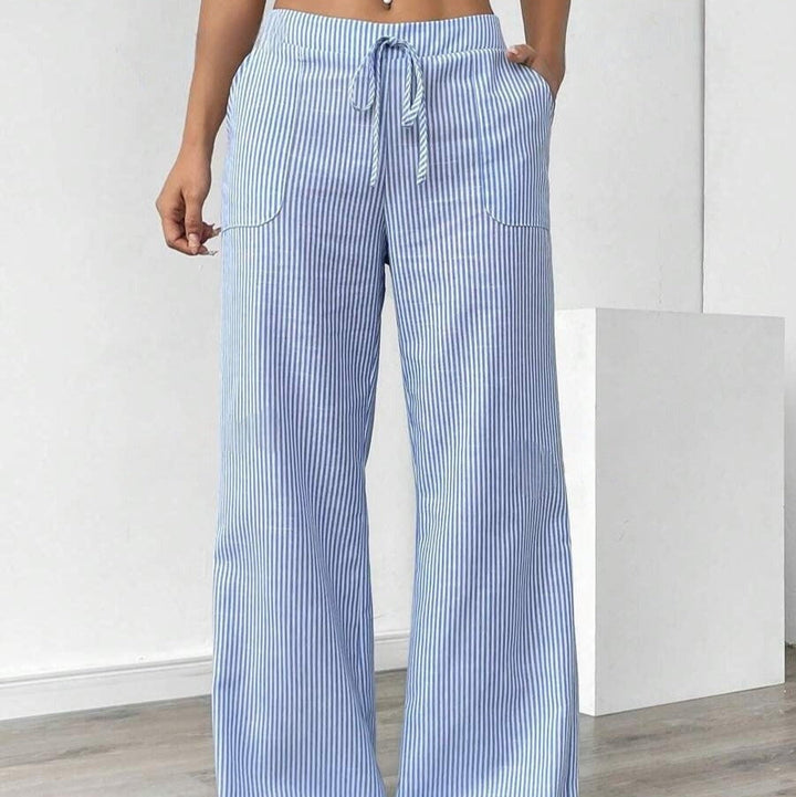 Pantalon rayé à poches larges pour femme - Julieta