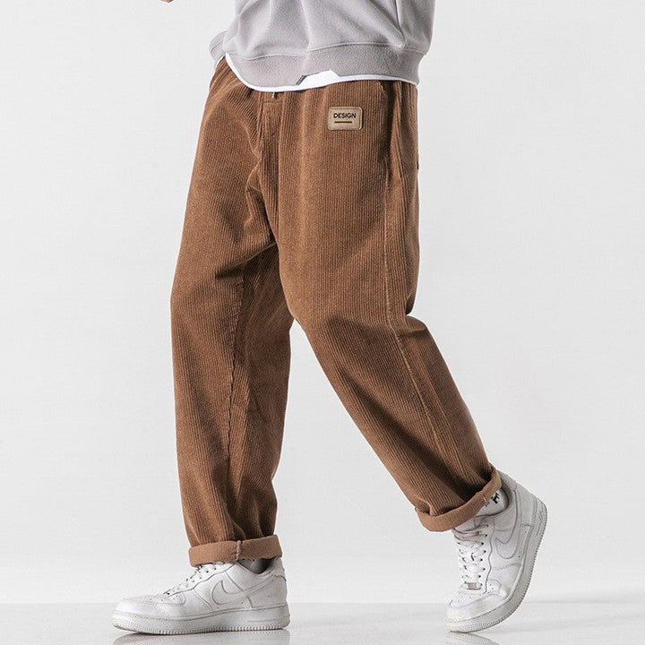 Pantalon effet velours côtelé doux pour homme - Edrion