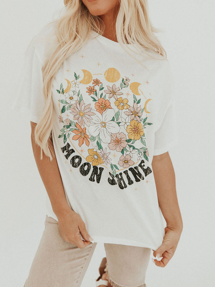 Gilma - T-shirt graphique floral Moon Shine