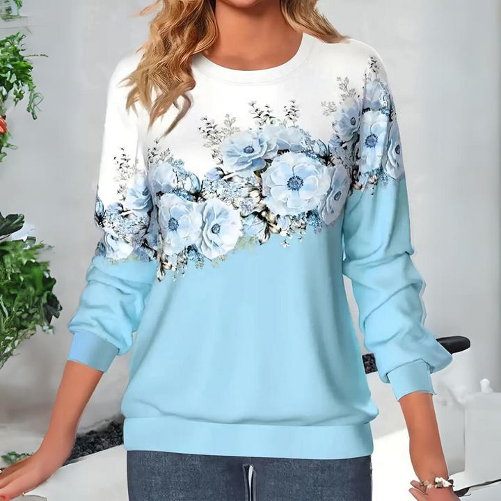 Tialda - Élégant pull à motif floral pour femmes