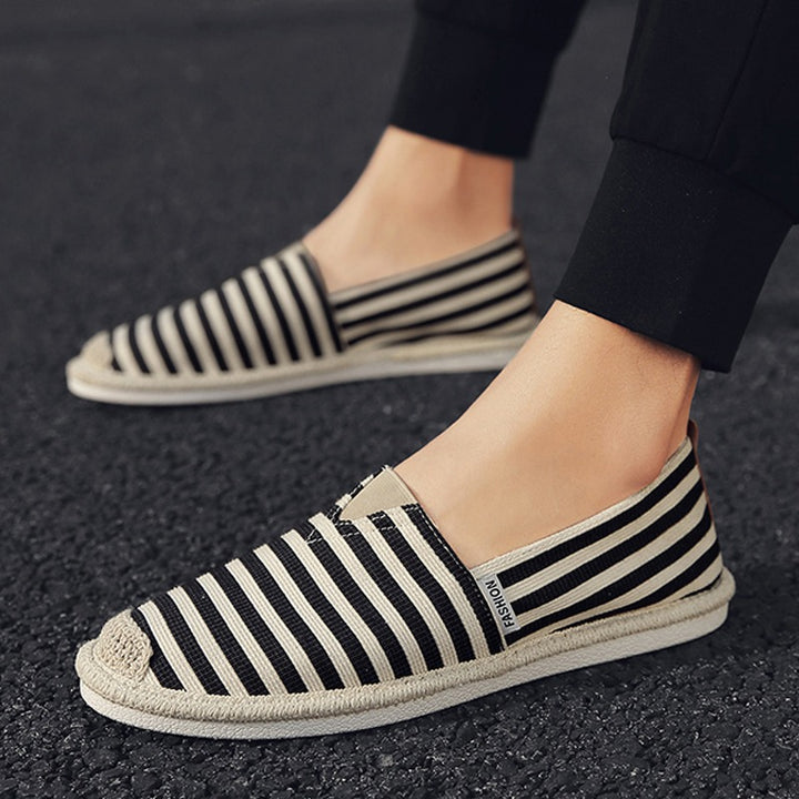 Mocassins en lin respirant pour hommes, style décontracté - Damien