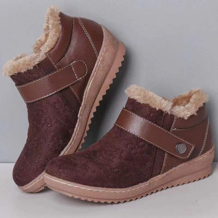 Bottines d'hiver pour femmes avec doublure en fourrure et fermeture réglable - Zayda