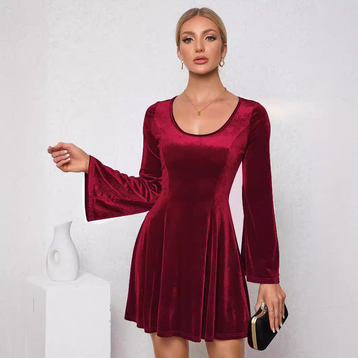 Robe femme en velours - Caty