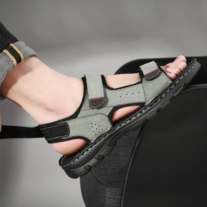Sandales décontractées pour hommes, noires, à brides réglables - Hanoi