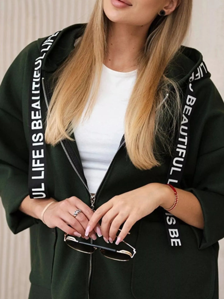 Manteau à capuche moderne pour femmes - Nelya