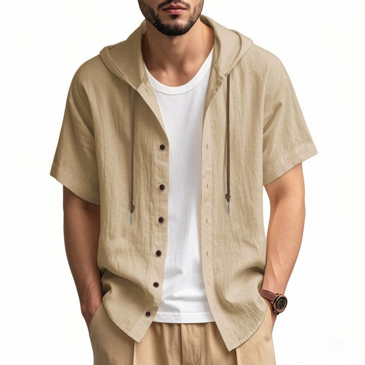 Chemise à capuche en coton pour hommes, style décontracté - Elias