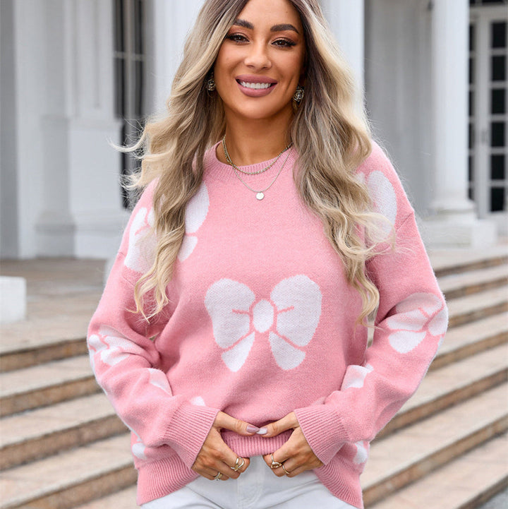 Pull femme avec imprimé nœud - Freja