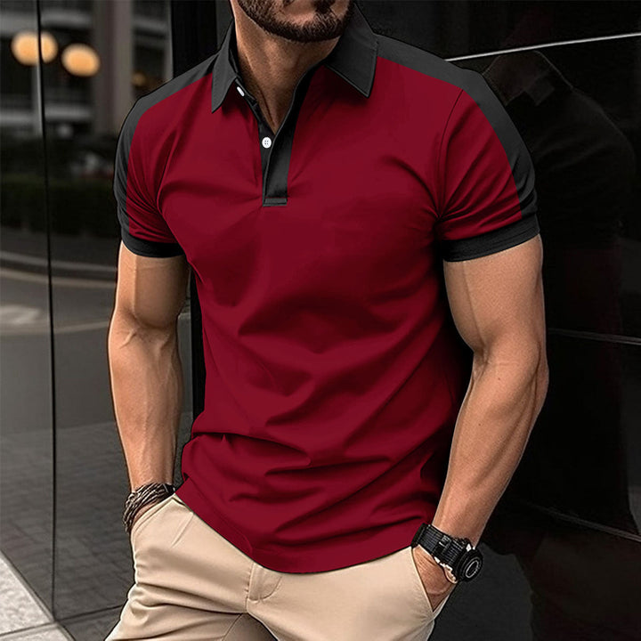 Chemise d'affaires à manches courtes pour hommes Polo casual estival