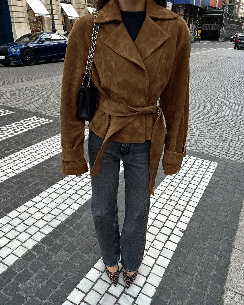 Manteau vintage à lacets pour femmes - Kiara
