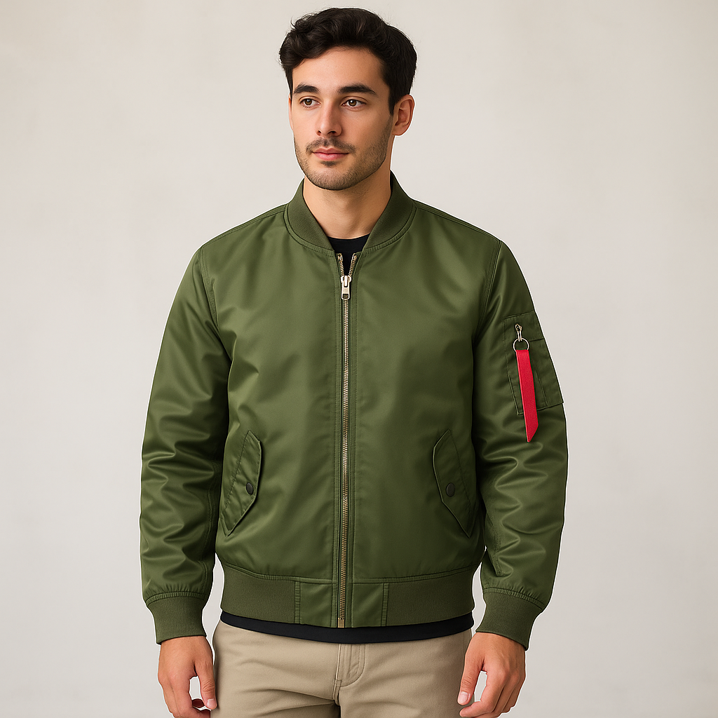 Blouson bombardier pour homme avec fermeture éclair sur le devant - Louis