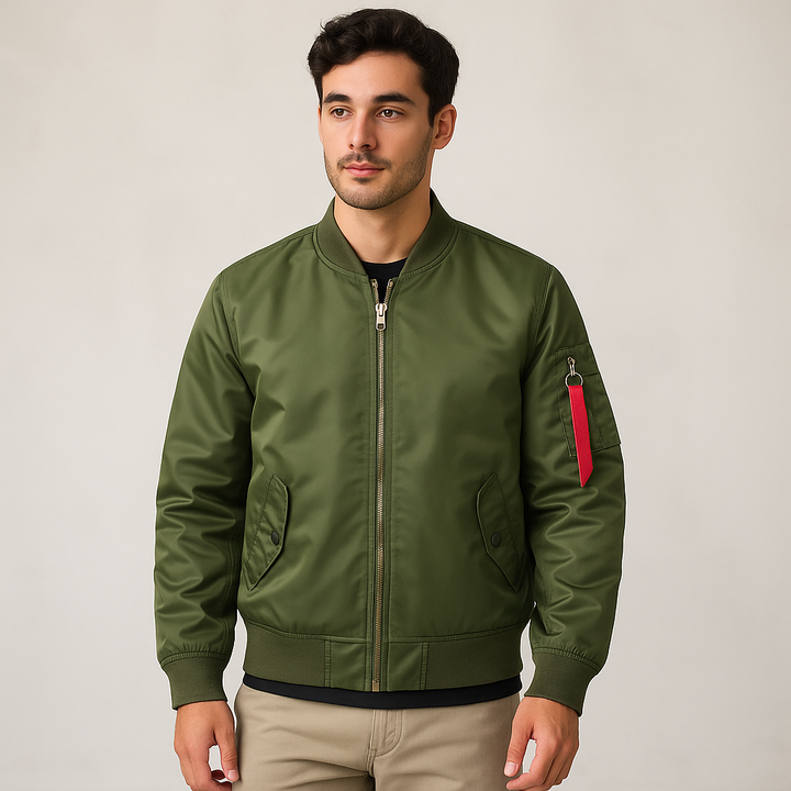 Blouson bombardier pour homme avec fermeture éclair sur le devant - Louis