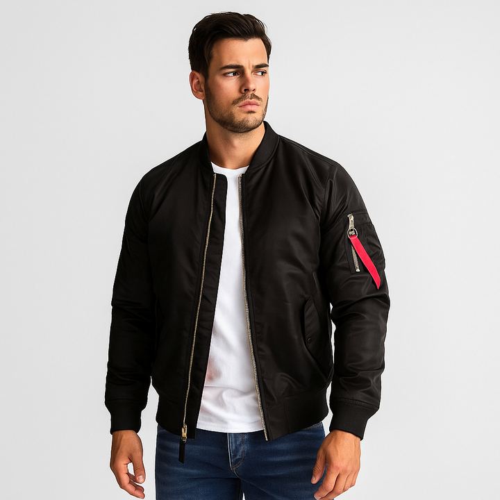 Blouson bombardier pour homme avec fermeture éclair sur le devant - Louis