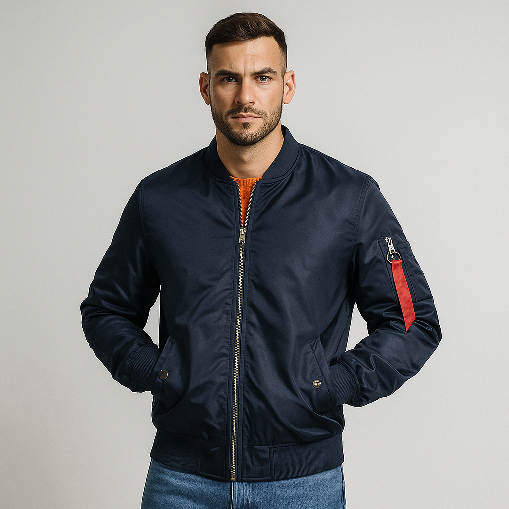 Blouson bombardier pour homme avec fermeture éclair sur le devant - Louis