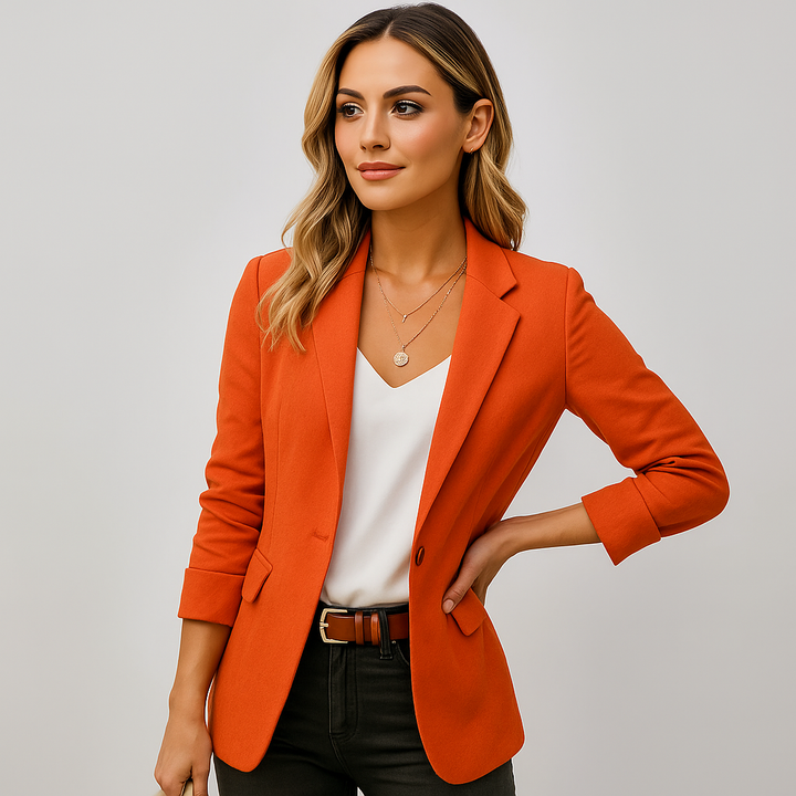 Elégant blazer ajusté à un bouton pour femme - Berenice