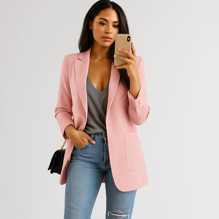 Blazer droit moderne de style décontracté pour femmes - Angelina