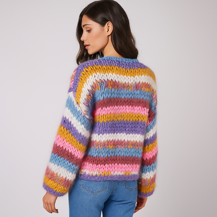 Cardigan en maille duveteuse pour femme - Fedra