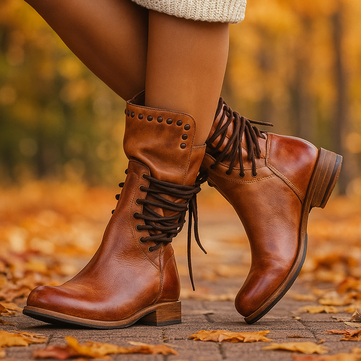 Bottes à lacets pour femmes avec détails métalliques - Dakota