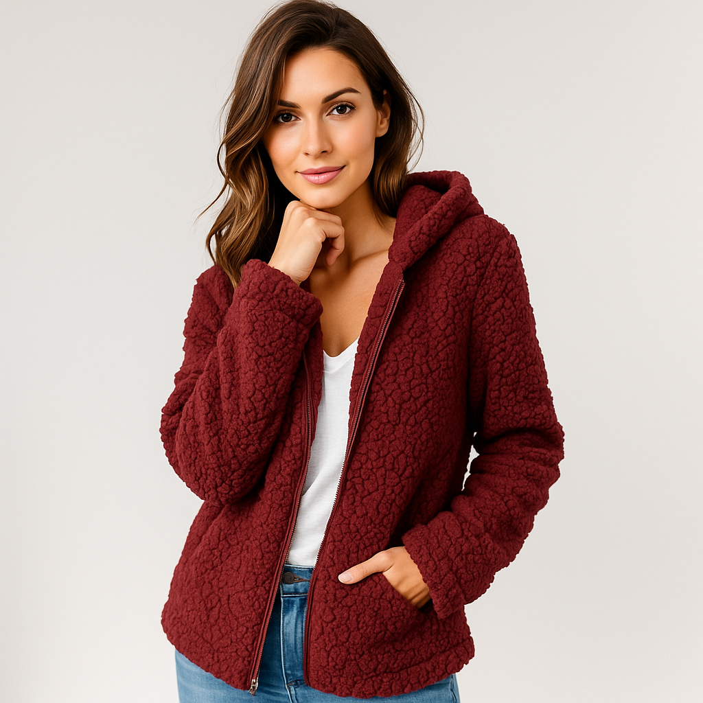 Veste polaire à capuche pour femme - Yverine